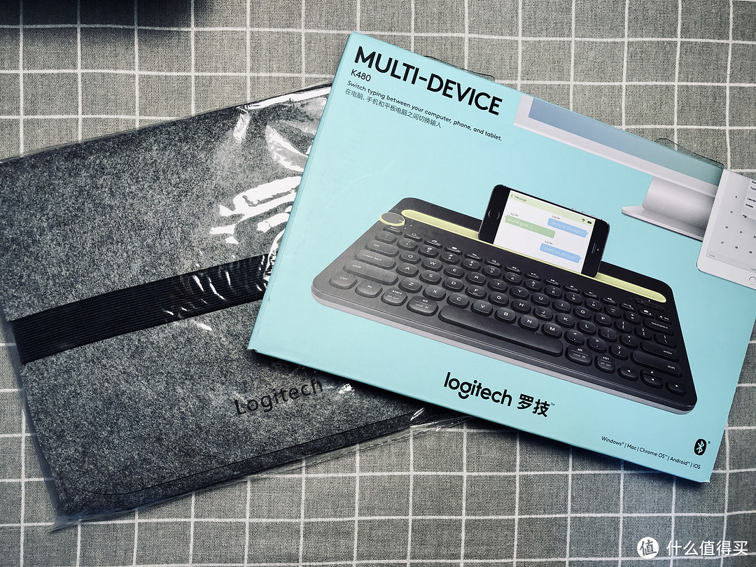 ▲ 罗技Logitech K480 + 键盘保护套