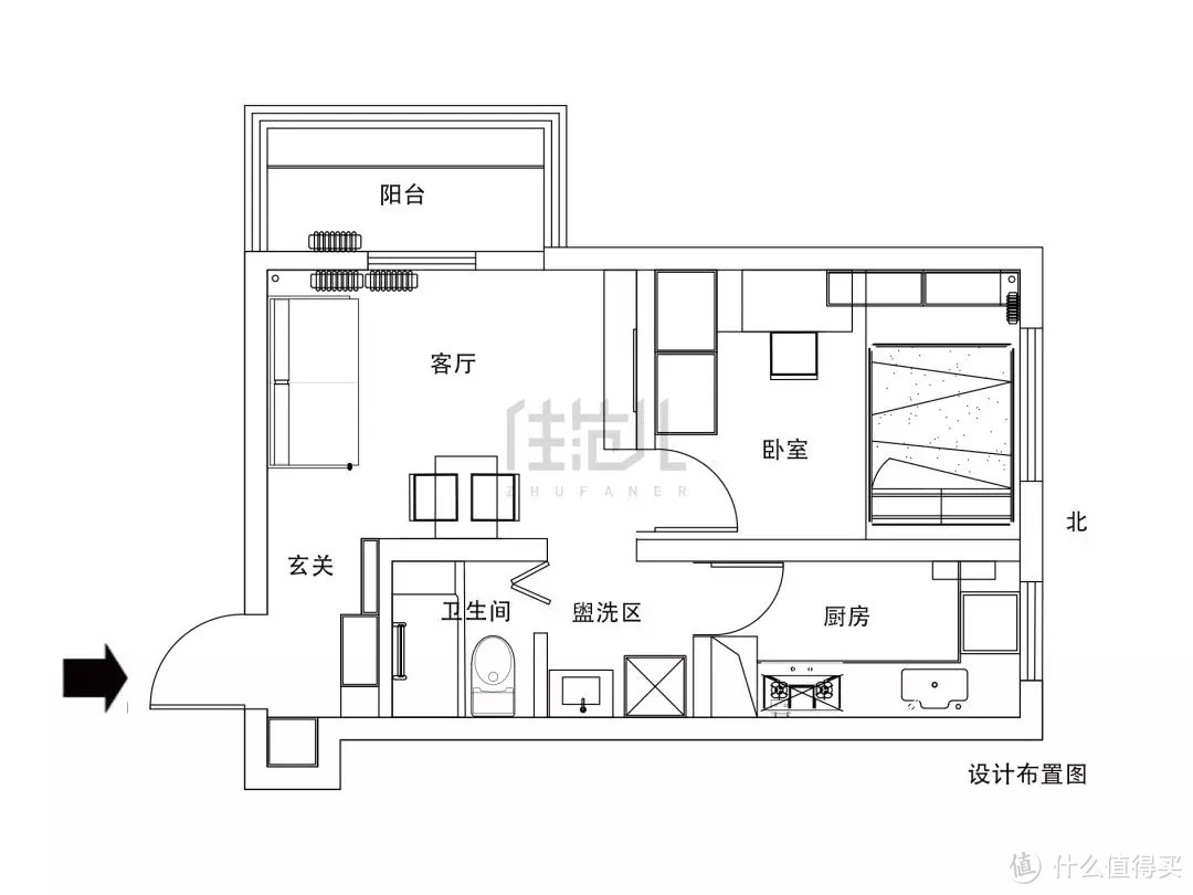 43㎡小户型增值记，每一个空间都增加了更多的可能性