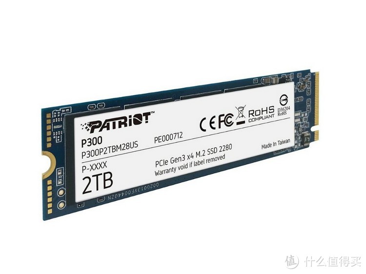 性价比PCIe 3.0 x4之选：Patriot博帝 发布 P300 M.2 SSD 固态硬盘