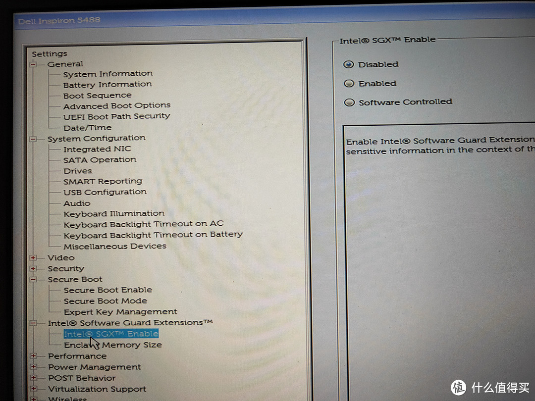Intel SGX Enable [Disbaled]