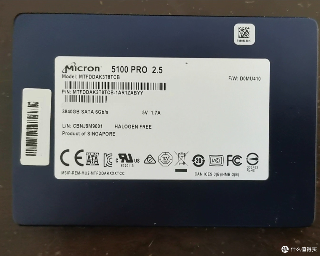 84t ssd 镁光micro 5100 pro "大号u盘" 本站首测