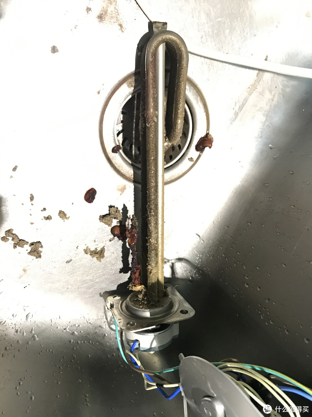 镁棒只剩下牙签大小,上面还有红色的锈泥