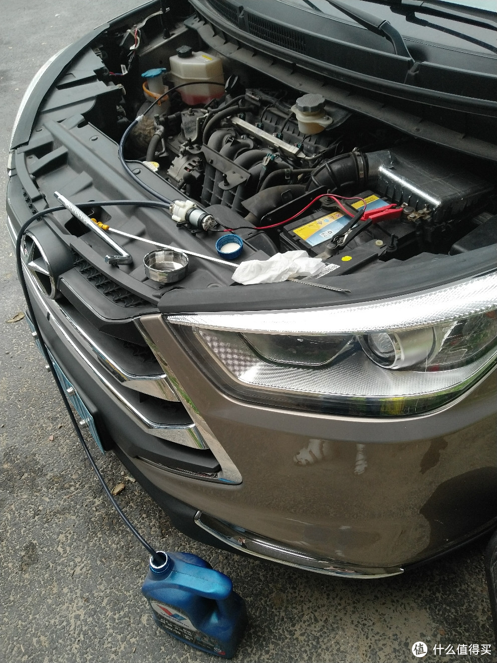 不抬车diy换机油 汽车保养 什么值得买