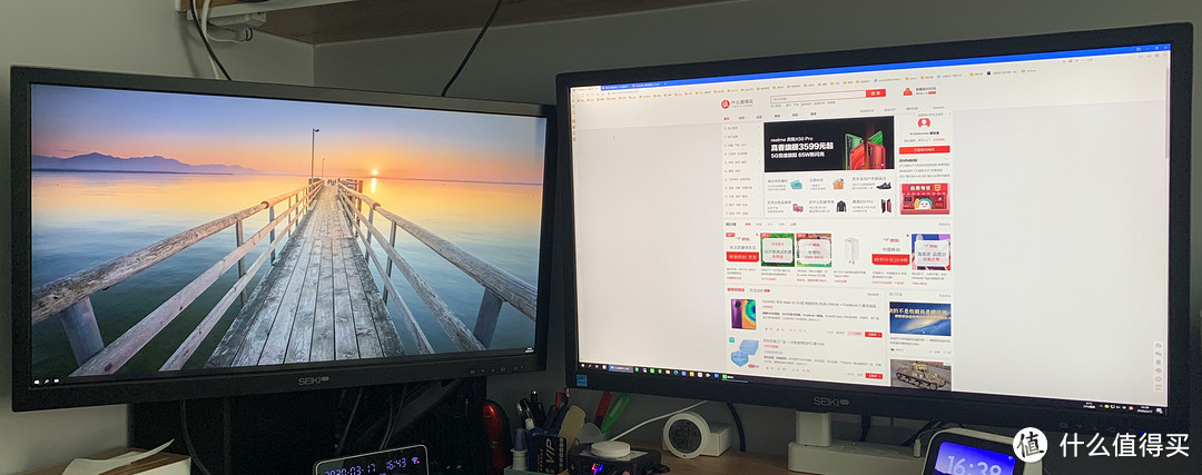 SEIKI双剑客，32寸+28寸4k显示器晒单