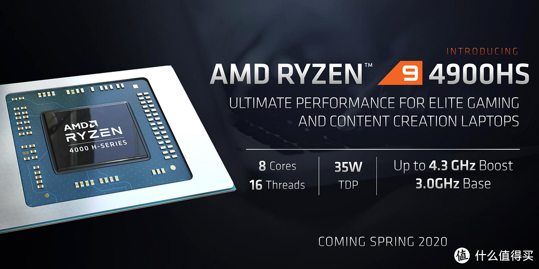 AMD第4代Ryzen9 APU登场：8核心16线程，集成512SP核显功耗仅35W