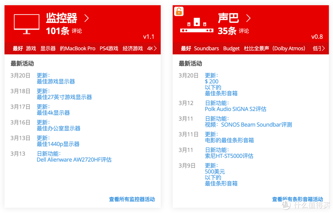 一定要收藏的评测网站！涵盖电视、耳机、显示器、音箱、鼠标、键盘六大类别的专业级评测