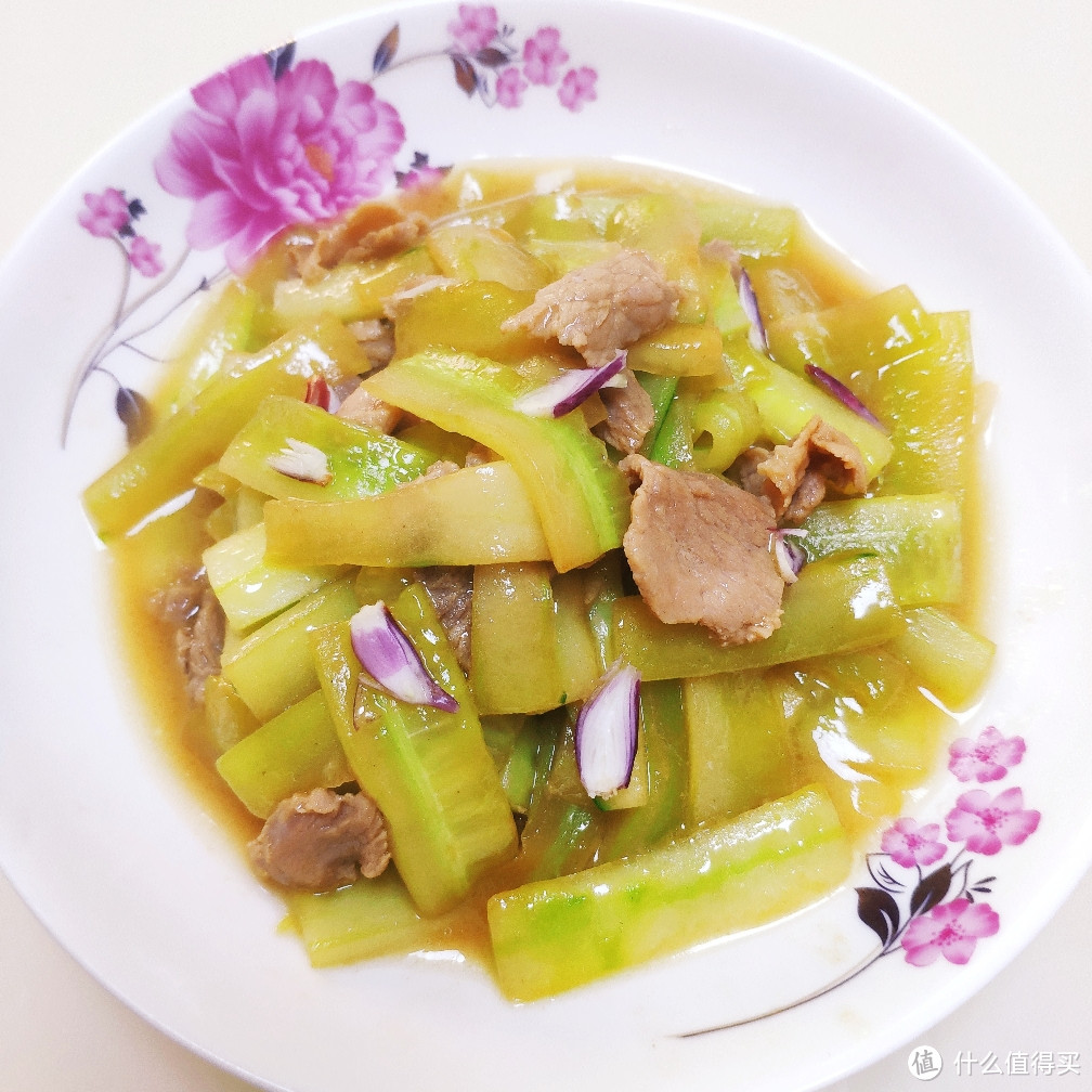 清爽黄瓜炒肉片——家常菜_蔬菜_什么值得买