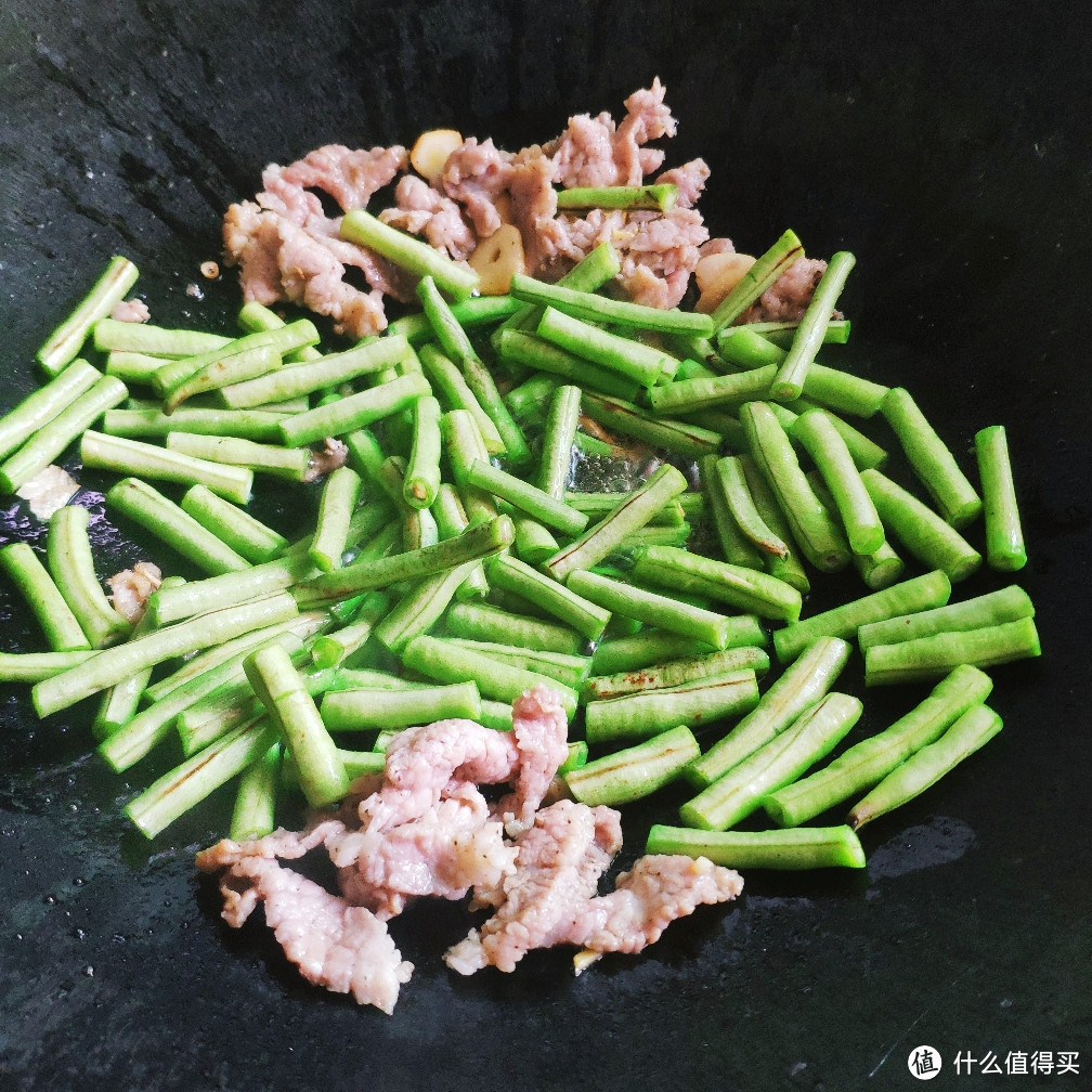 农家豆角炒肉片——家常菜