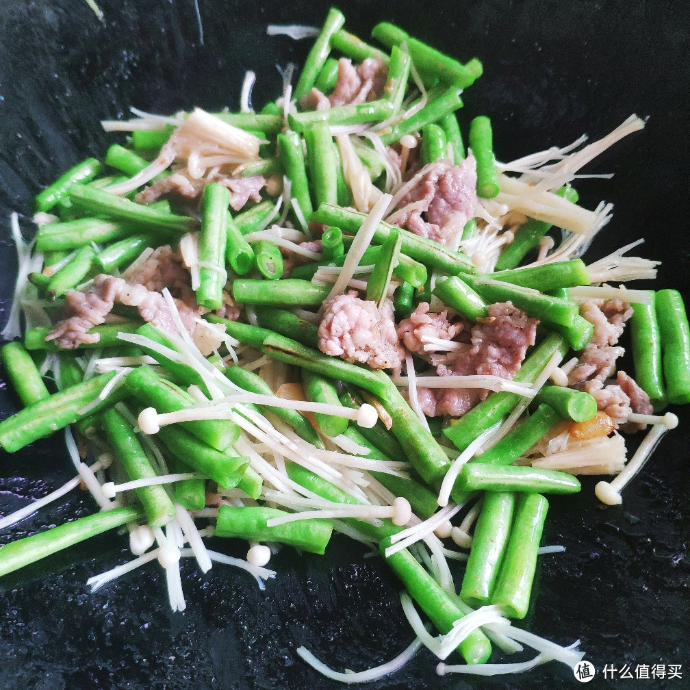 农家豆角炒肉片——家常菜