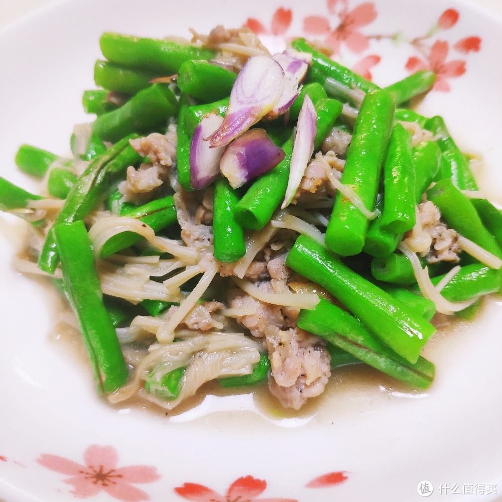 农家豆角炒肉片——家常菜