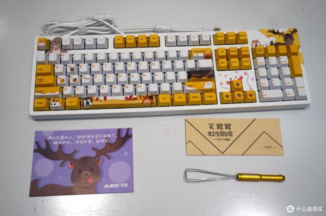 萌系治愈风来袭,黑爵毛茸茸机械键盘上手体验!