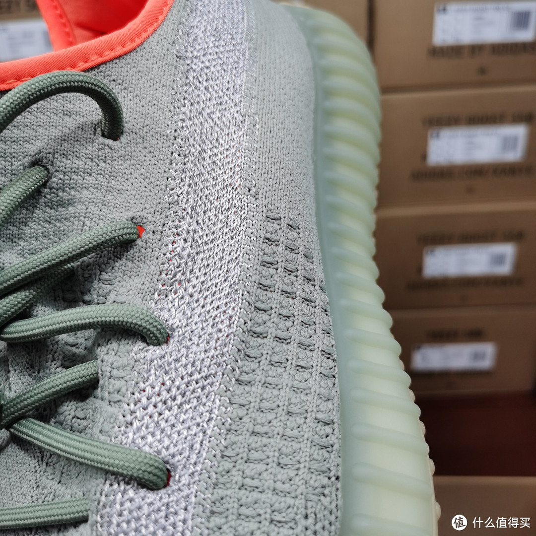 Adidas Yeezy 350 V2 Desert Sage 侧透满天星开箱测评真假对比