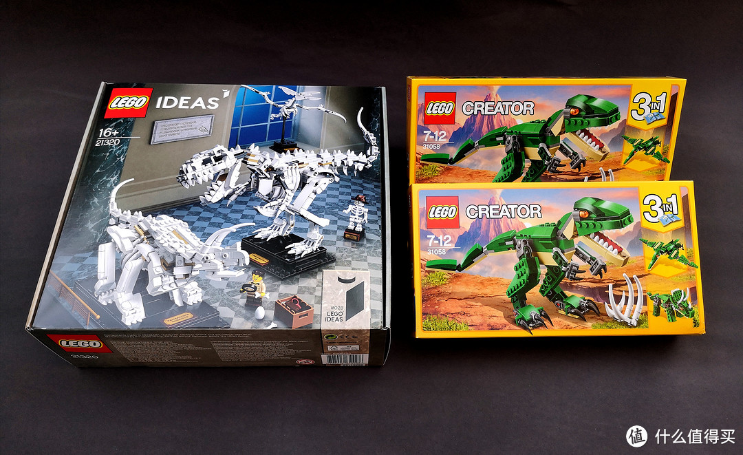 Lego因你而乐：我的乐高恐龙博物馆之Lego 31058恐龙三合一&21320恐龙化石