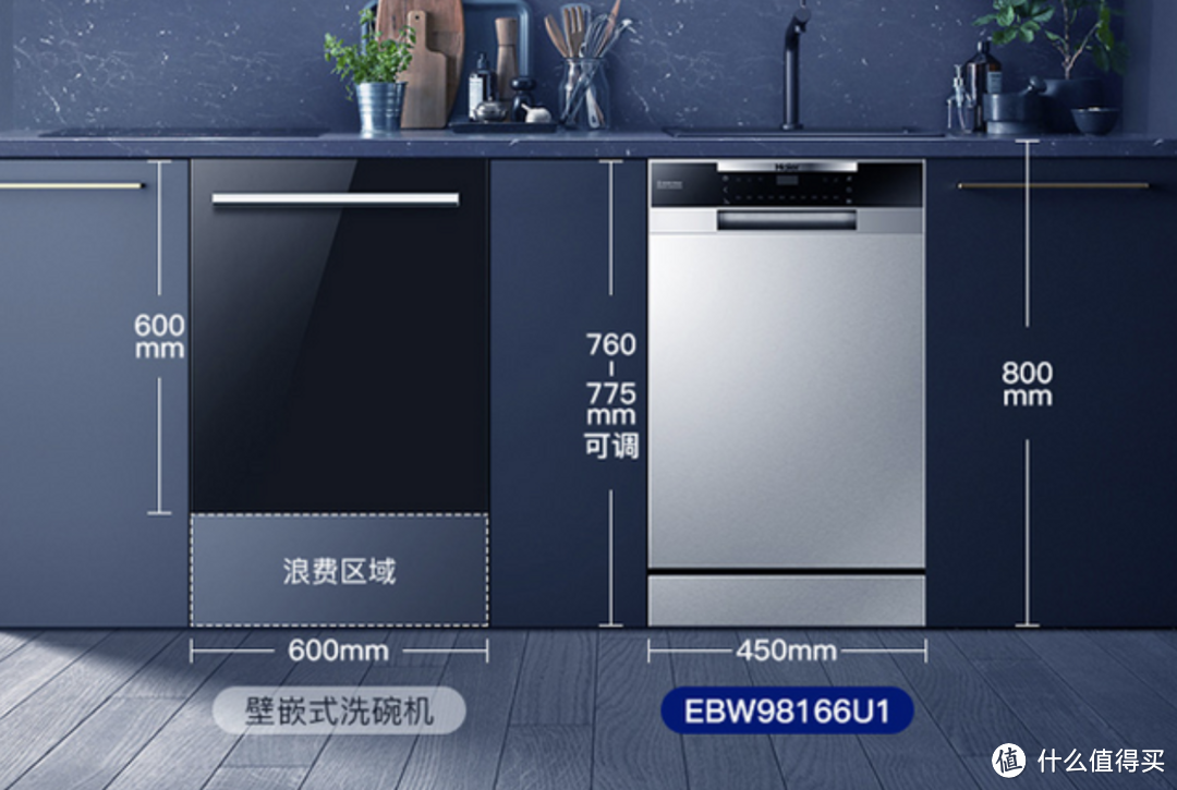 完美匹配中式厨房高度---海尔（Haier） S10黄金嵌入式洗碗机测评报告