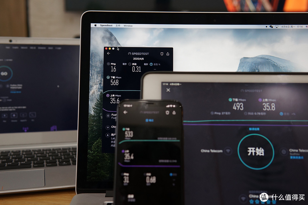 家里的500M宽带成为测试的瓶颈，所有设备任何房间都能轻松达到。