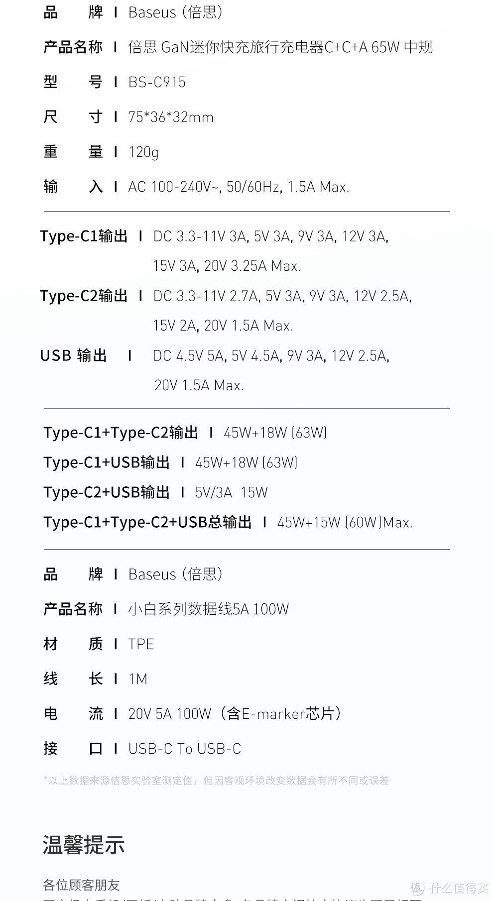 骚红入手——倍思 氮化镓GaN 65W三口输出充电头&100W数据线套装晒单~