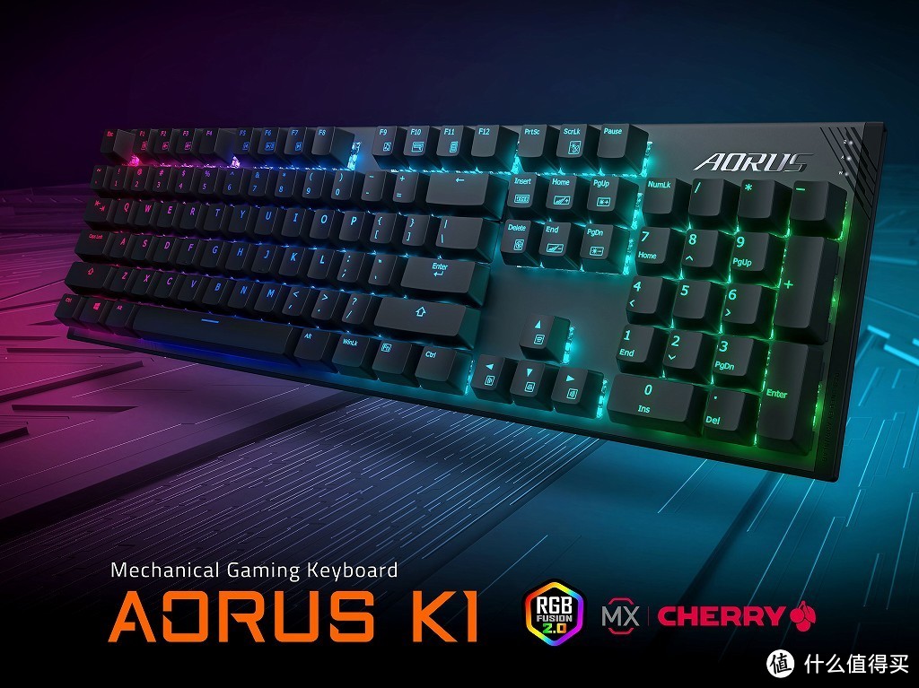 搭Cheery MX线性红轴、支持RGB同步：技嘉发布 AORUS K1 机械游戏键盘