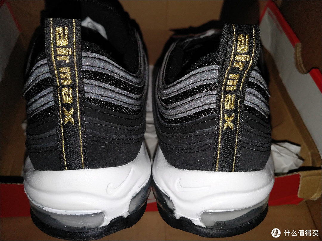 耐克 NIKE AIR MAX 97 QS 黑金带闪光