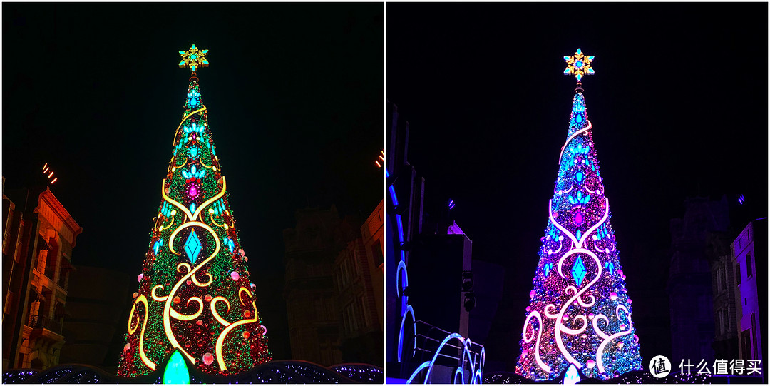 中心广场上的圣诞树