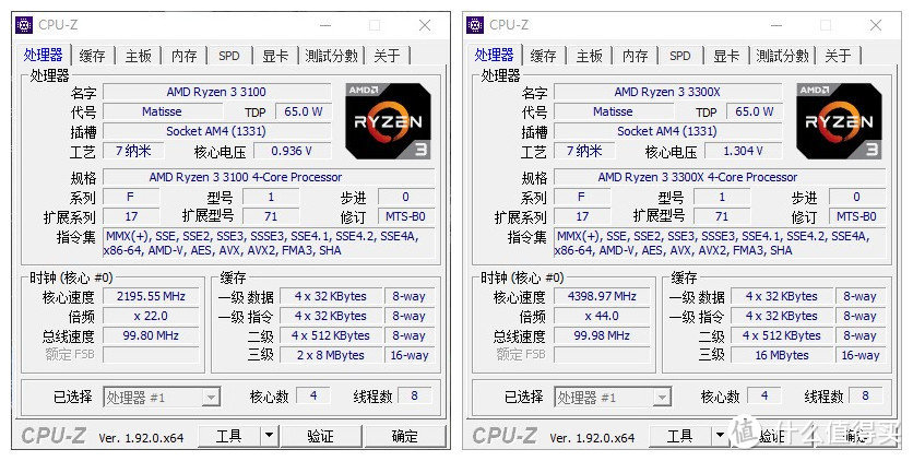 AMD锐龙3 3100/3300X处理器首发评测