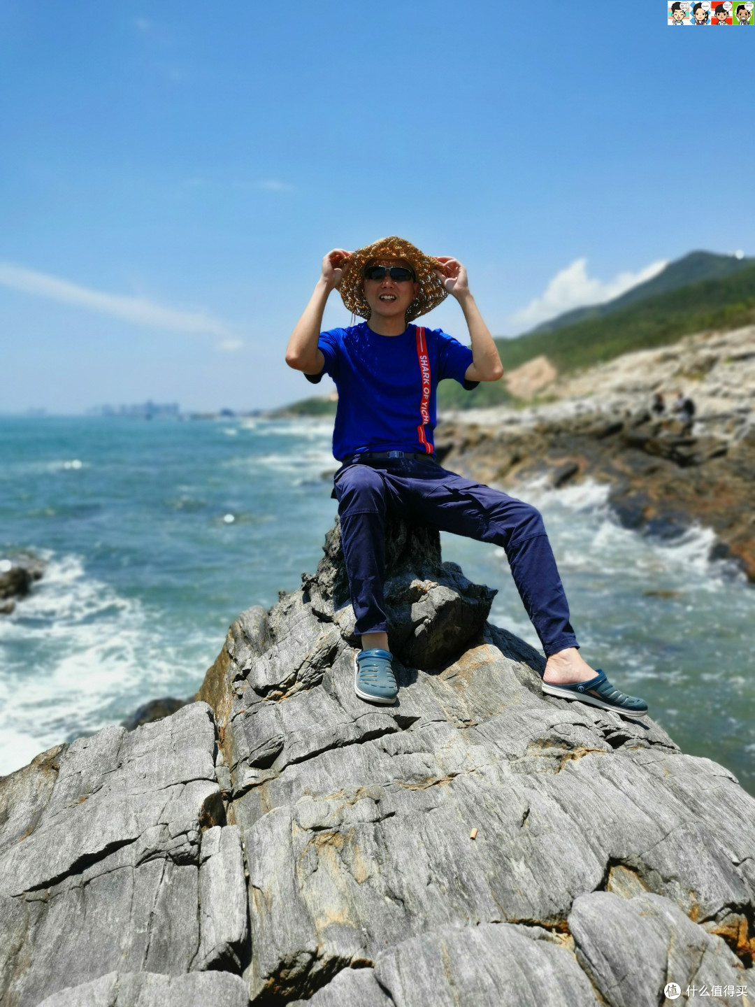 还好戴了老婆的编织太阳帽，不然分分钟变黑炭头~