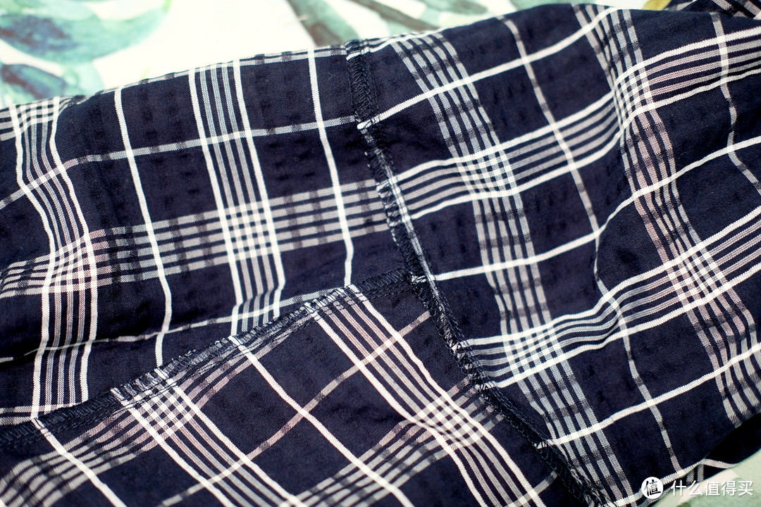 日系风格，无印良品无侧缝纯棉泡泡纱短袖睡衣 体验