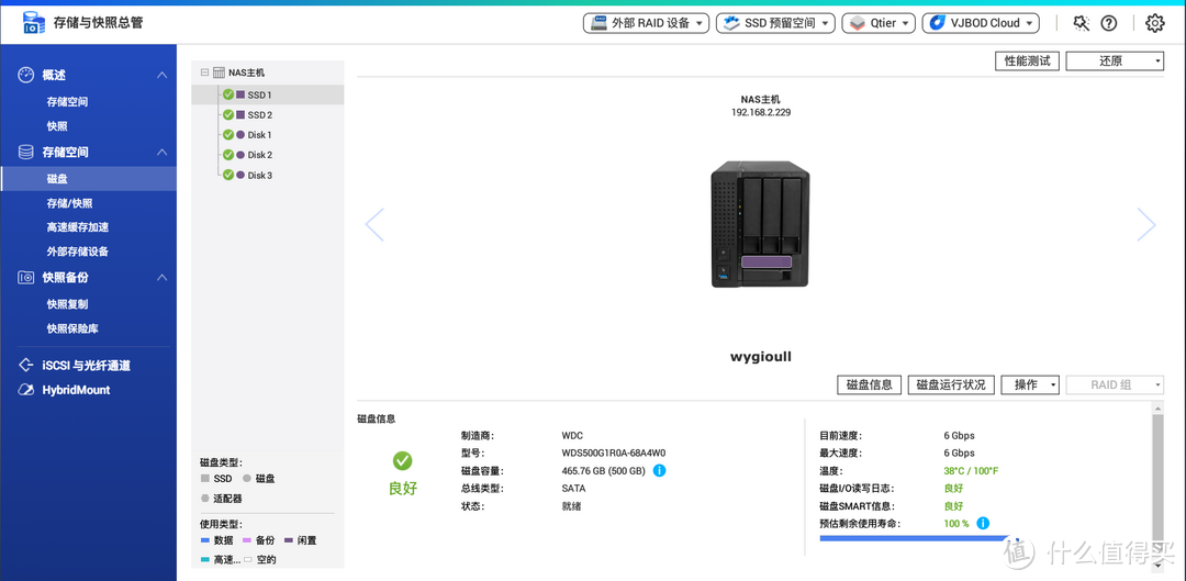 QNAP TS-532X展示，磁盘设置，局域网共享