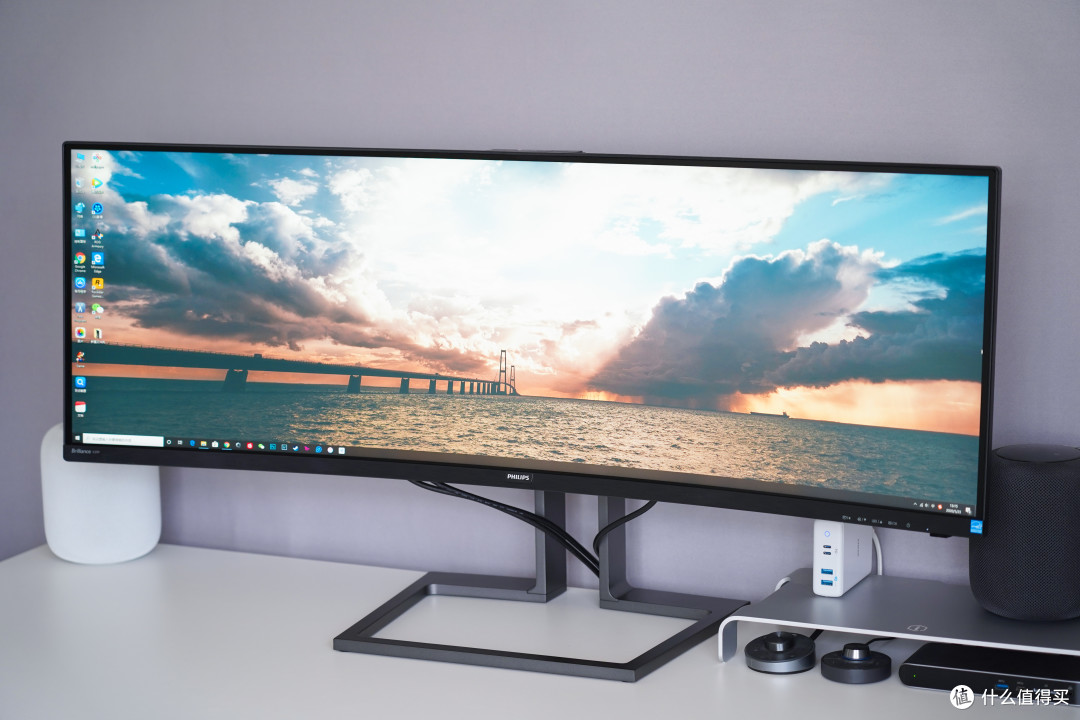 篇一百零六:换上43寸曲面带鱼屏是什么体验:飞利浦439p9h1上手_显示器