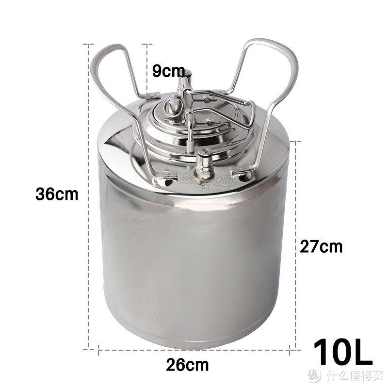 10升的二次发酵桶，放进冷藏室轻轻松松