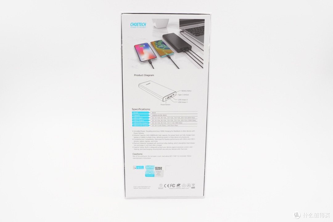 拆解报告:CHOETECH迪奥科100W USB PD快充移动电源B634