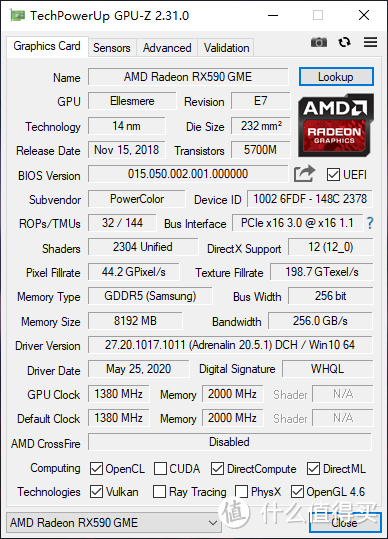 A卡打游戏才65℃？撼讯 RX590 GME 红龙开箱体验