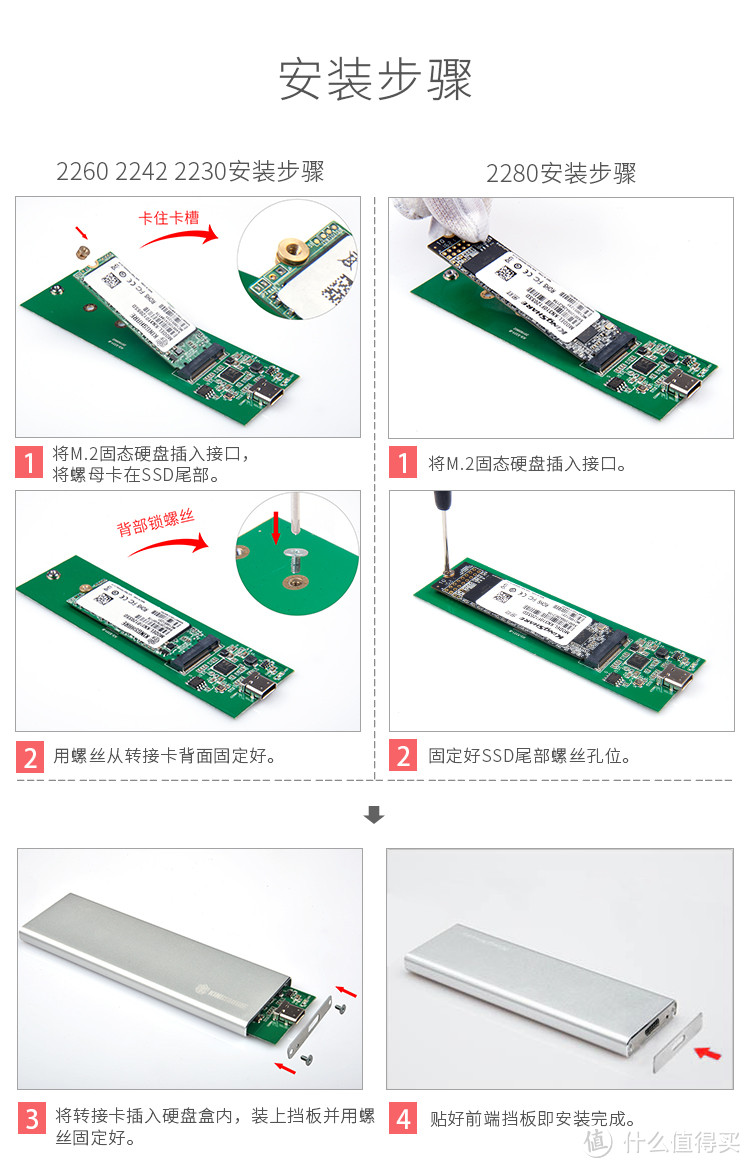 数码小物晒单：金胜NGFF转TYPE-C移动硬盘盒