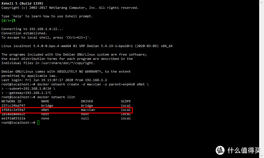 可以看到这个叫eNet的macvlan网络已经创建好了