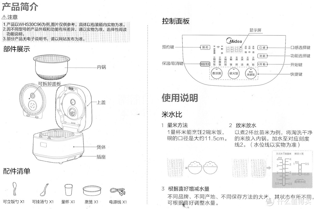 美的HI电饭煲快速入门指南 第1页