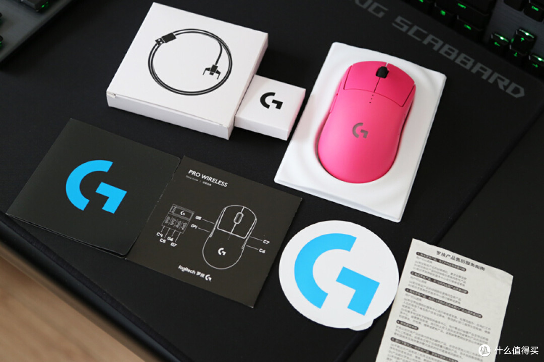 猛男最爱:罗技粉屁王gpw无线游戏鼠标开箱g pro wireless pixel