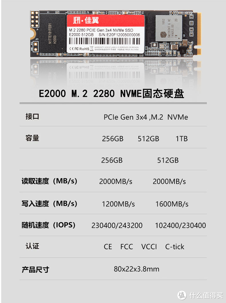 性价比超高，价格平民的固态硬盘！JEYI 佳翼 E2000 NVME  SSD