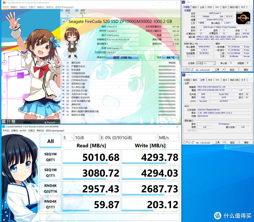 X570 PCIe4.0固态成绩