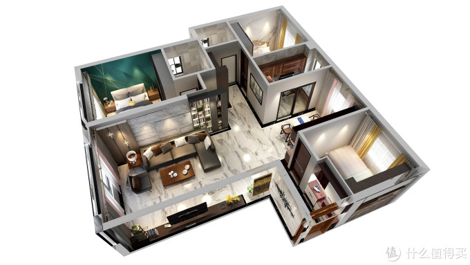 酷家乐俯视效果图