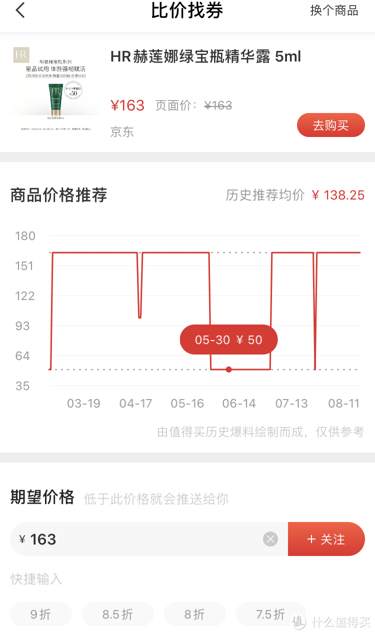 超级大捡漏分享:HR赫莲娜绿宝瓶精华露 5mlx8件