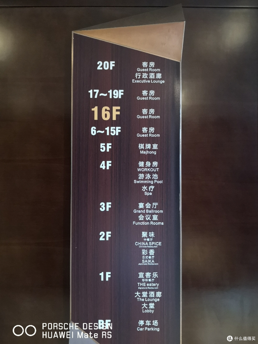酒店楼层分布