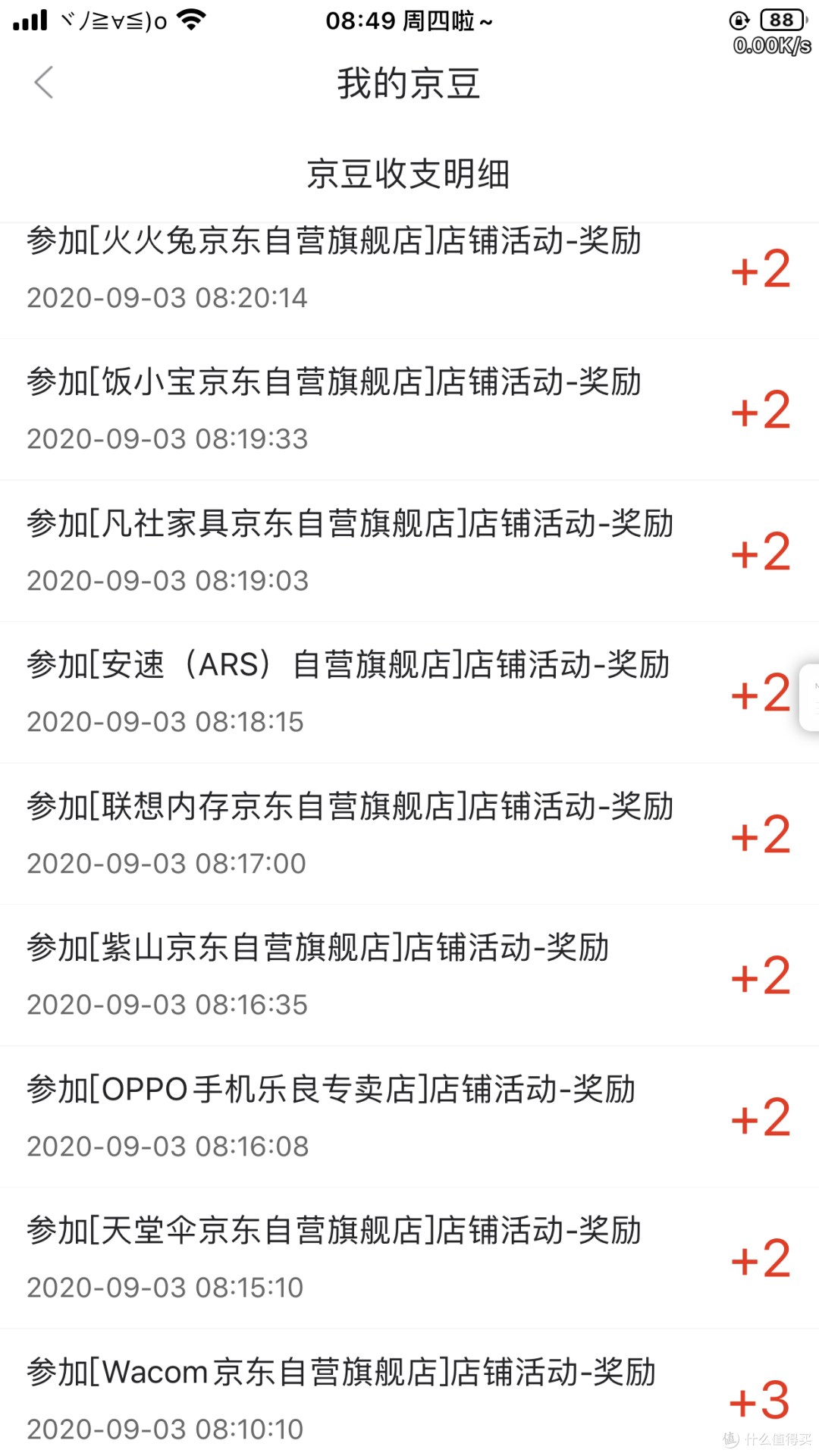 又到一起捡京豆的时光(#^.^#)~2020.09.03