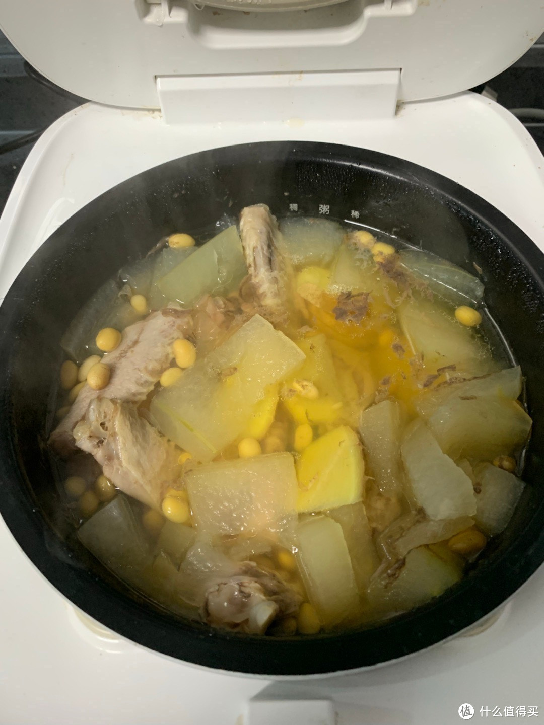 其实煲汤也一样就是加多点水 这个鸭翅冬瓜 1小时 