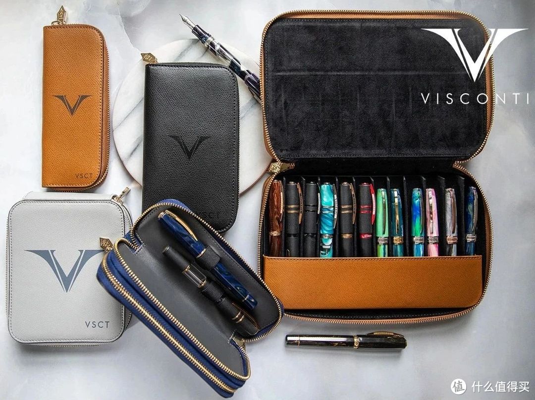 钢笔新草丨Visconti维斯康蒂全新系列，这豪华皮革的笔包也太高调了叭！