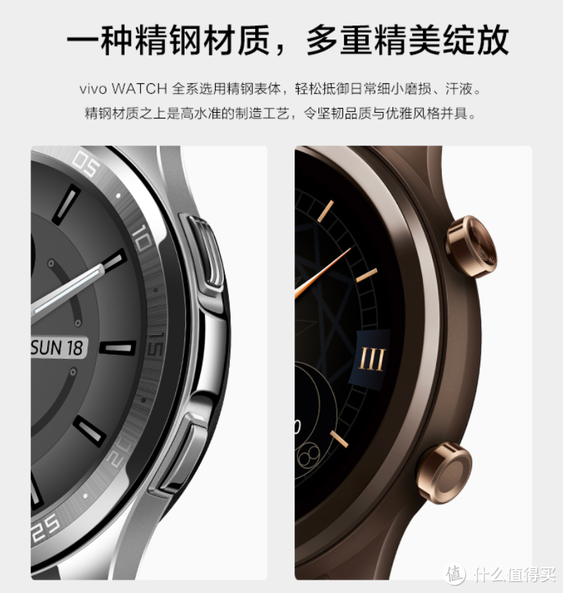 vivo WATCH手表上架预售：不锈钢+陶瓷材质、24小时监测，强劲续航