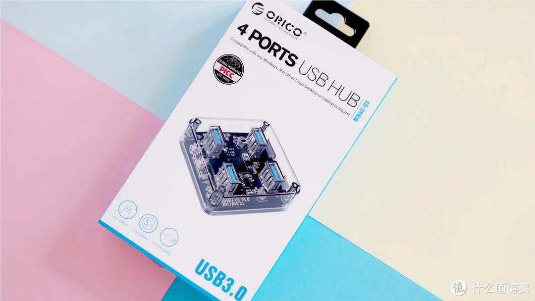 Orico 4口USB3.0分线器开箱：小巧不占地儿，科技感满满！