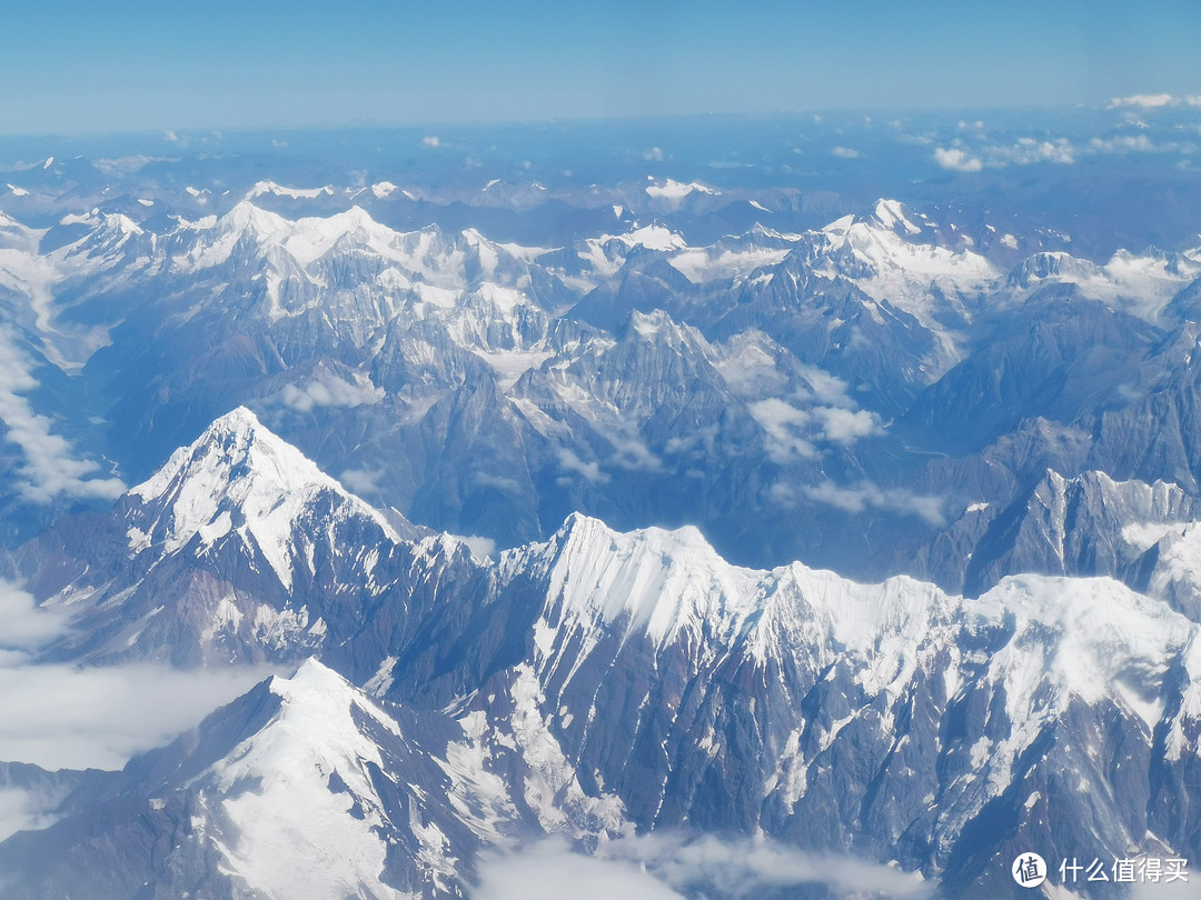 飞机上看下面的喜马拉雅山脉