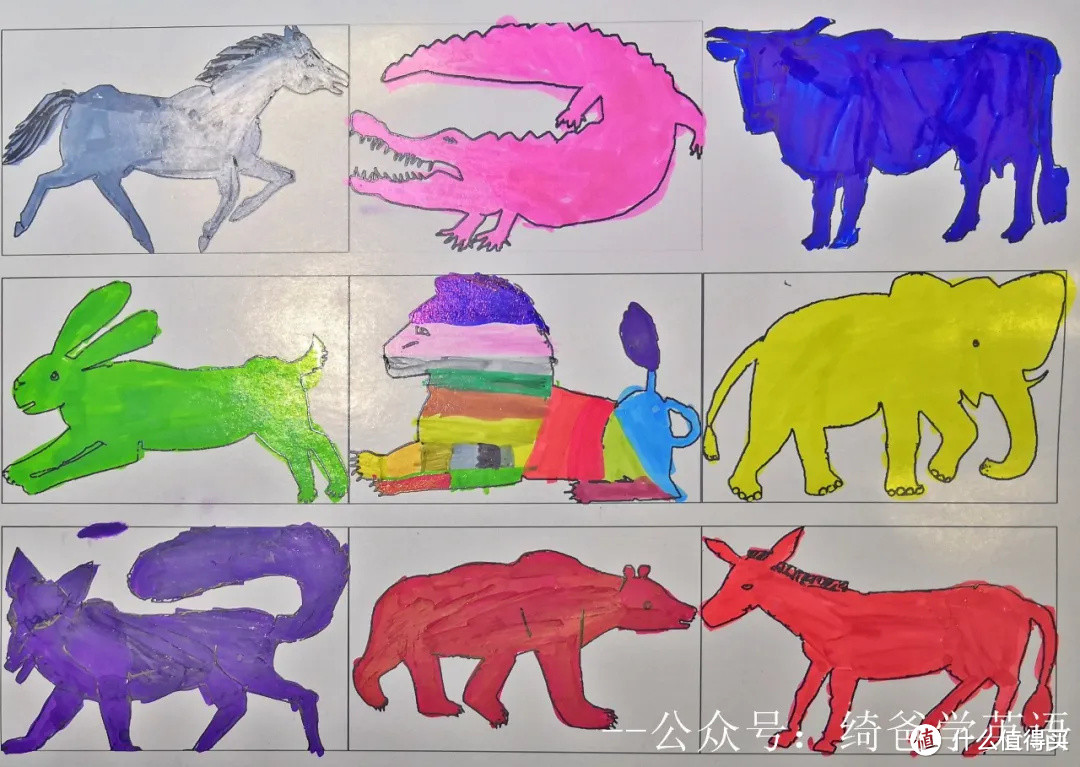 英语启蒙:绘本精读+手工游戏-The Artist Who Painted a Blue Horse