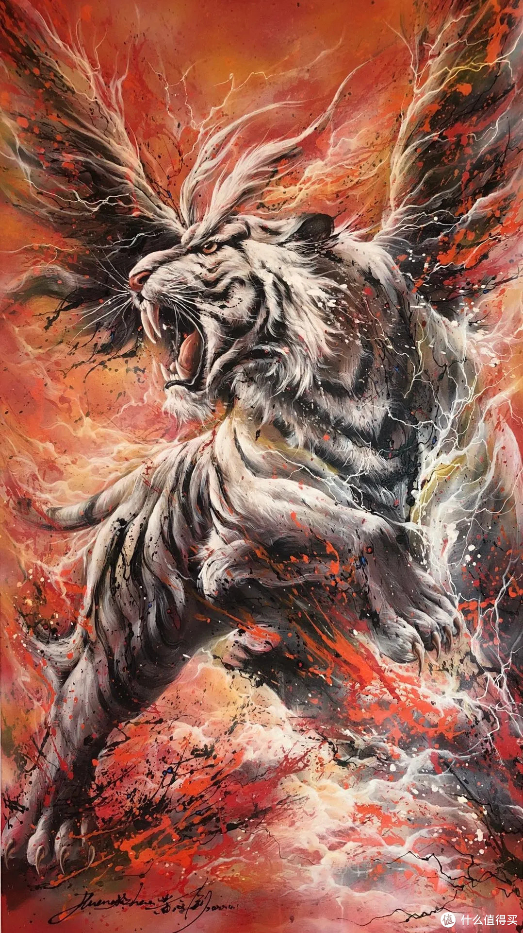 94年小哥用泼墨涂鸦惊艳百万粉丝,网友:这画风也太酷了吧!