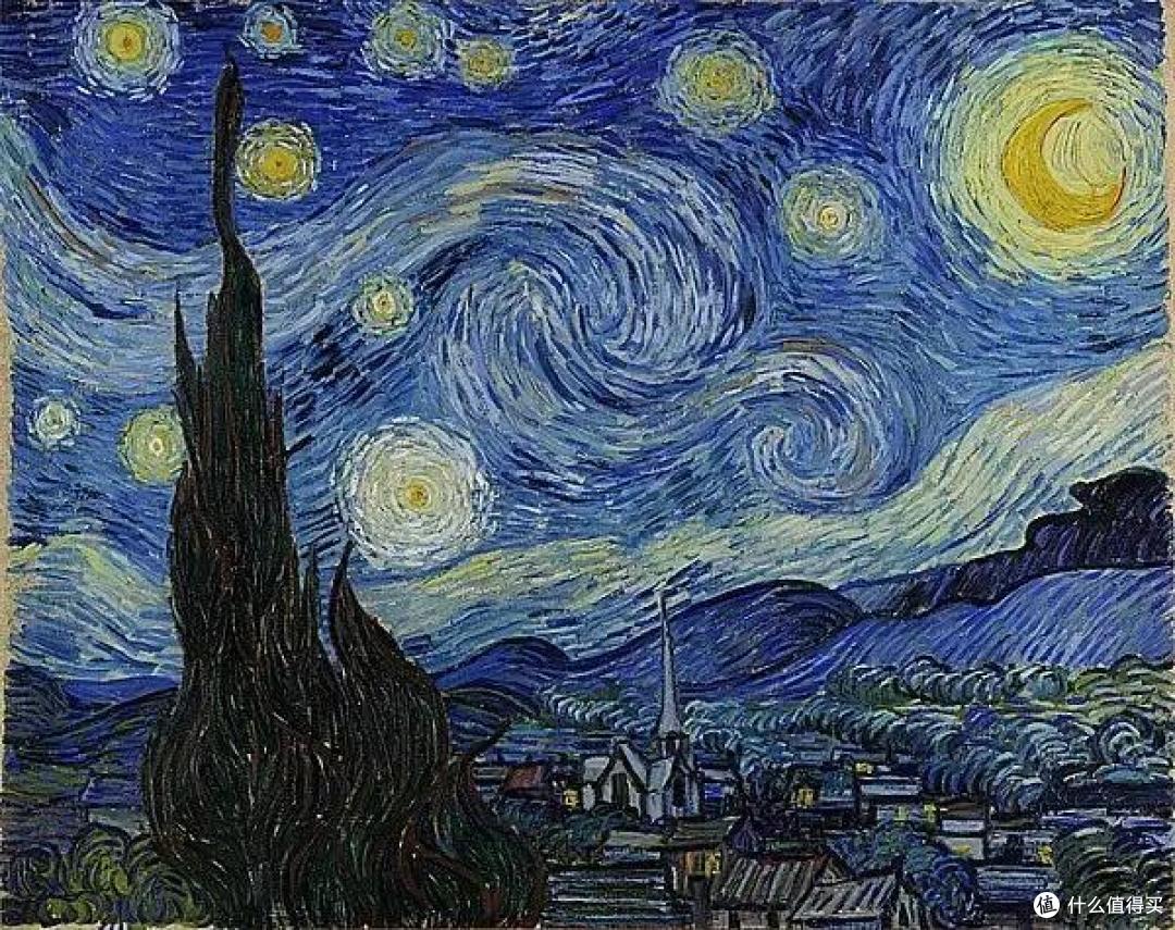 《星夜》 梵高  1889  现收藏于现收藏于纽约现代艺术博物馆