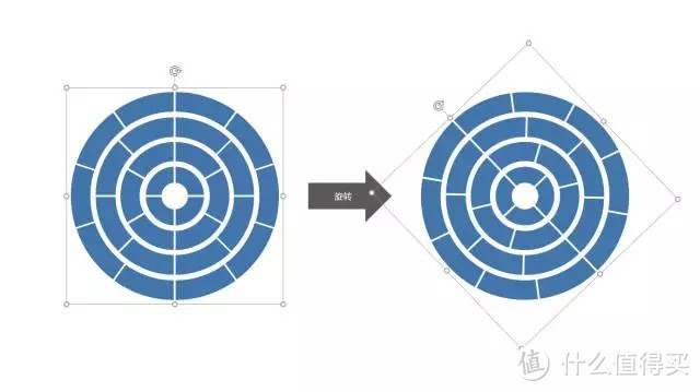 用PPT同心圆拼图就可以做出高大上的电影海报。